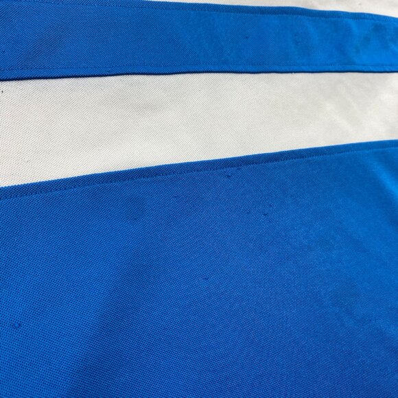 Vintage J. Lindberg Golf Shirt Men Large L Blue White Polo Pulls on Fabric Look - Picture 7 of 13